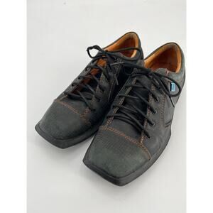 John Fluevog Future Angel Will Sneakers Sz Men's 10 Black Leather Lace Up